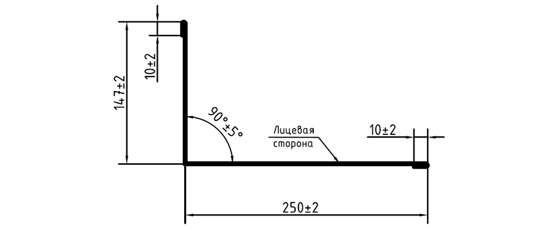 Планка примыкания чертеж