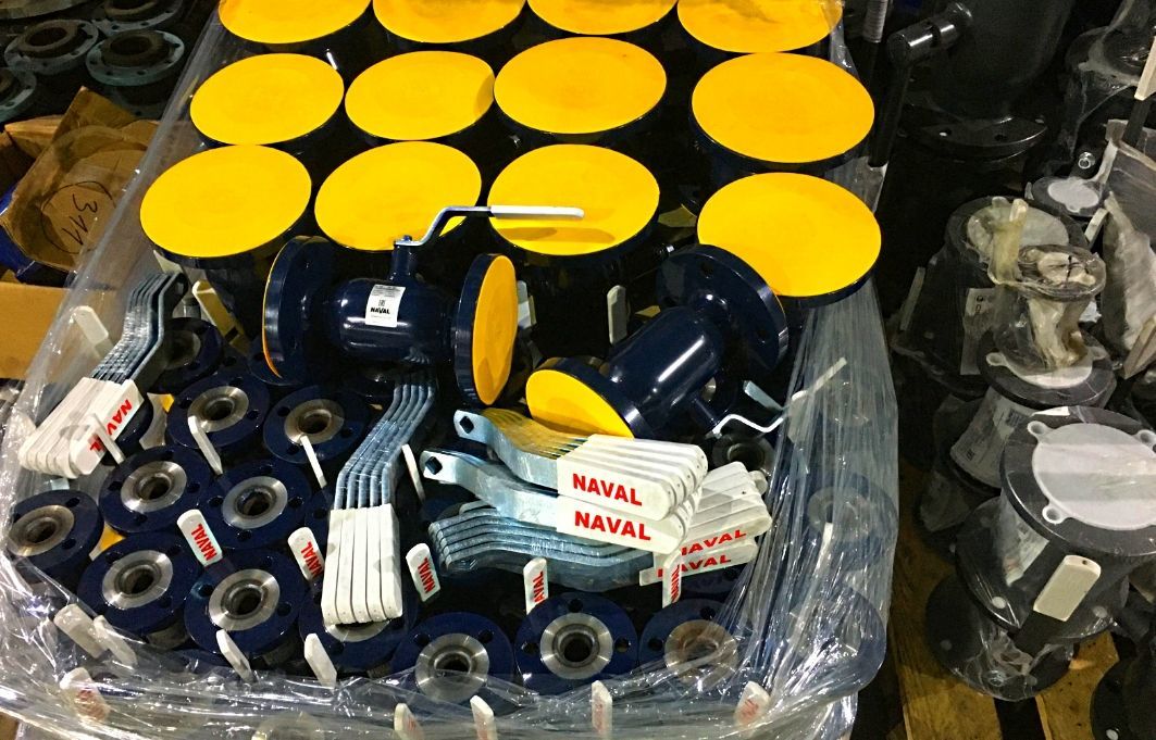 Кран стальной Naval Ду50 PN40 фланцевый купить в Сургуте