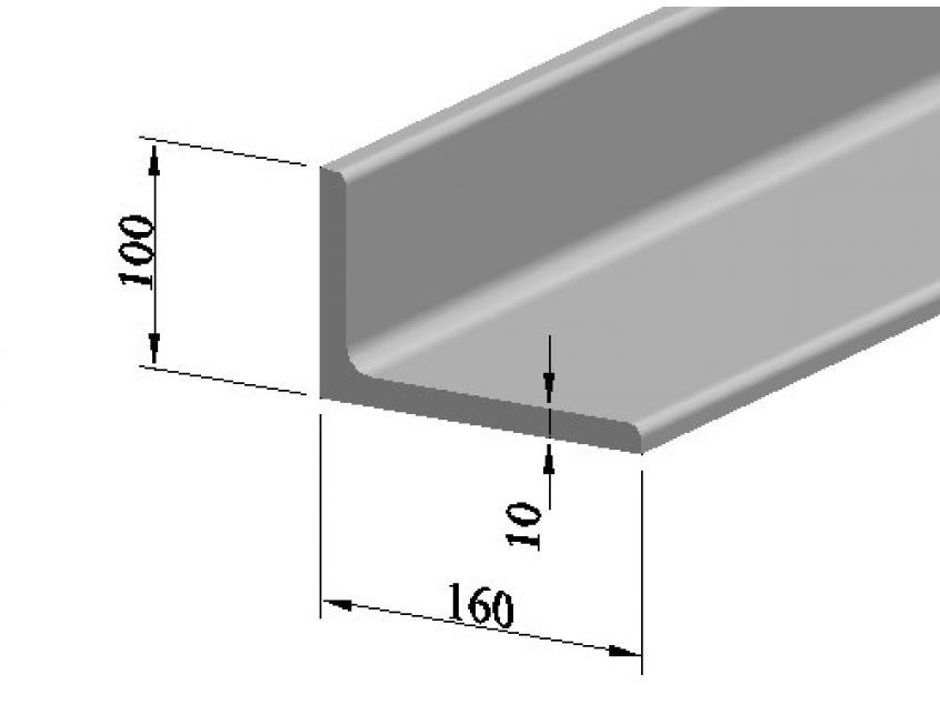 Уголок 100х100 толщина стенки