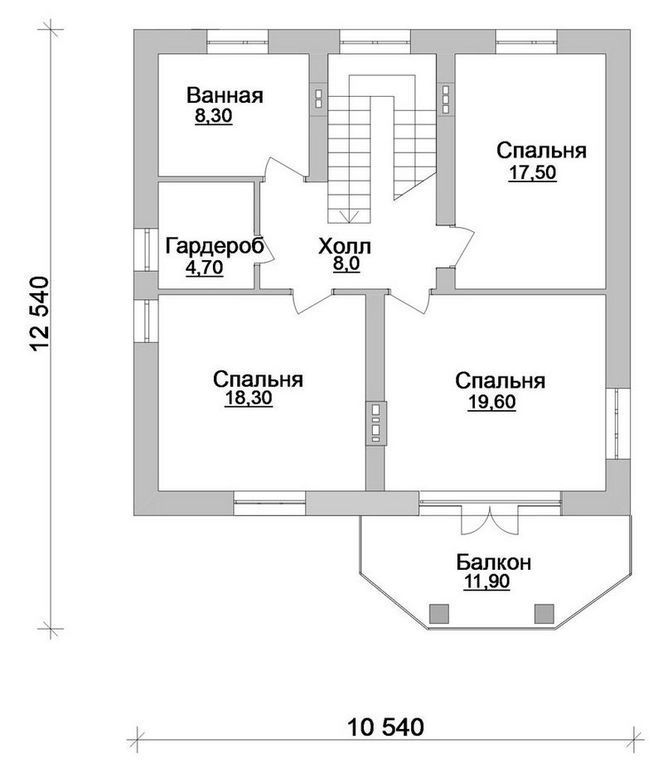 Проекты одноэтажных домов с двумя спальнями до 70 кв м