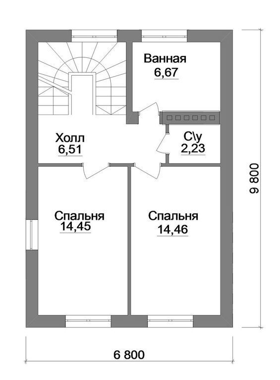 Дом с двумя спальнями с мансардой