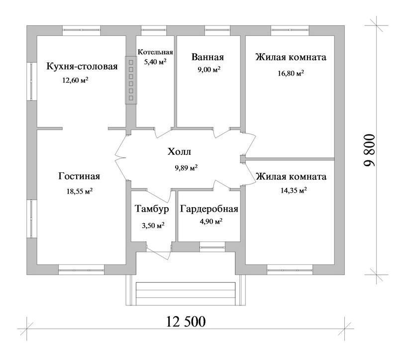Проект дома с гардеробной комнатой