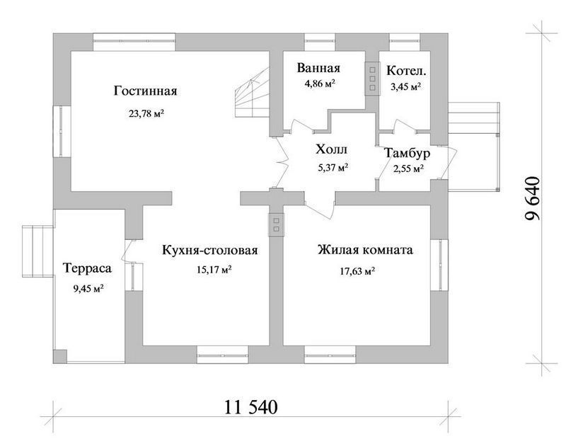 Проекты одноэтажных деревянных домов с 4 спальнями