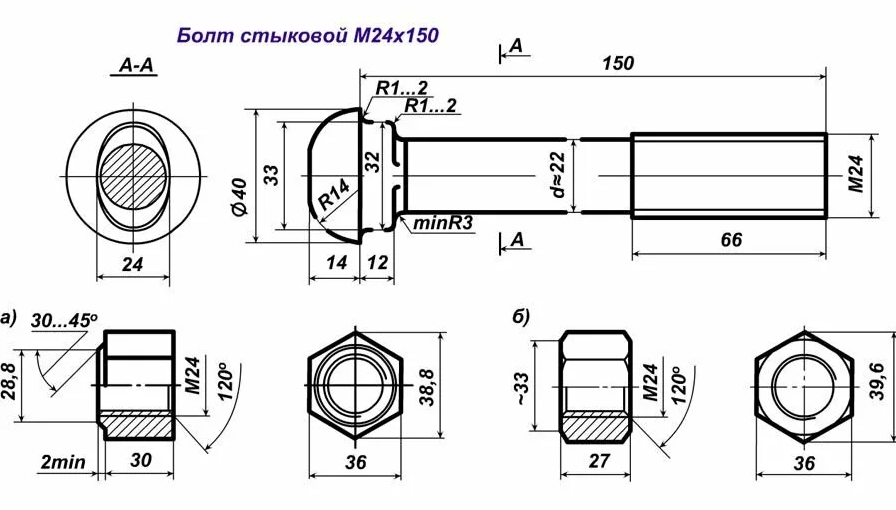 Болт м30*110 10. Болт 24х100 чертеж. Болт м12х1. Болт м24 размер под ключ. Болт 24 размеры.